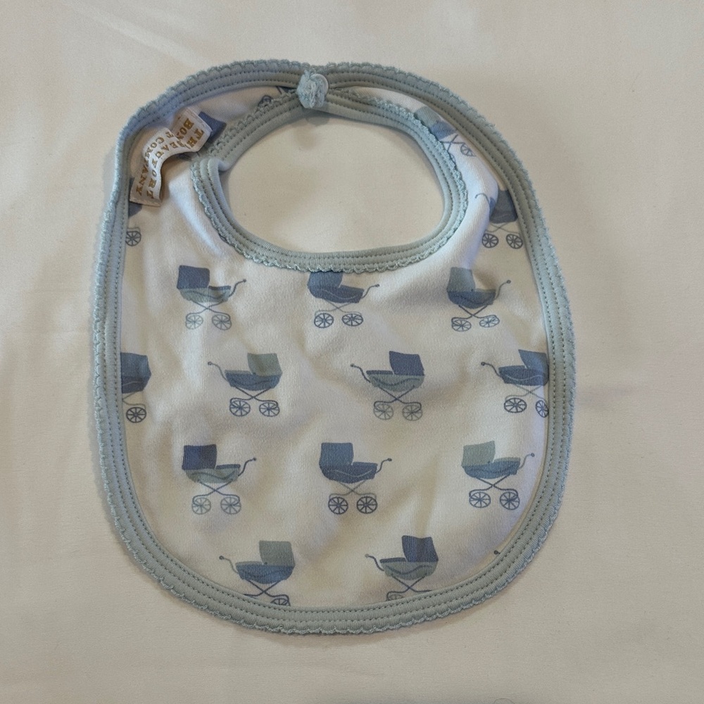 The Beaufort Bonnet Company Pastel Blue Carriage Bib
